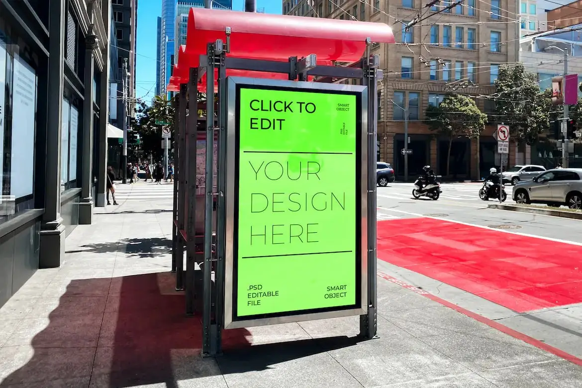 Bus Station Display Mockup