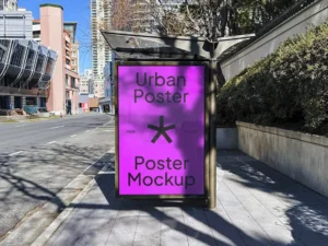 bus stop billboard mockup