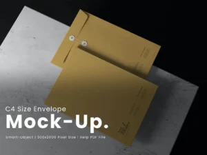 c4 size envelope mockup