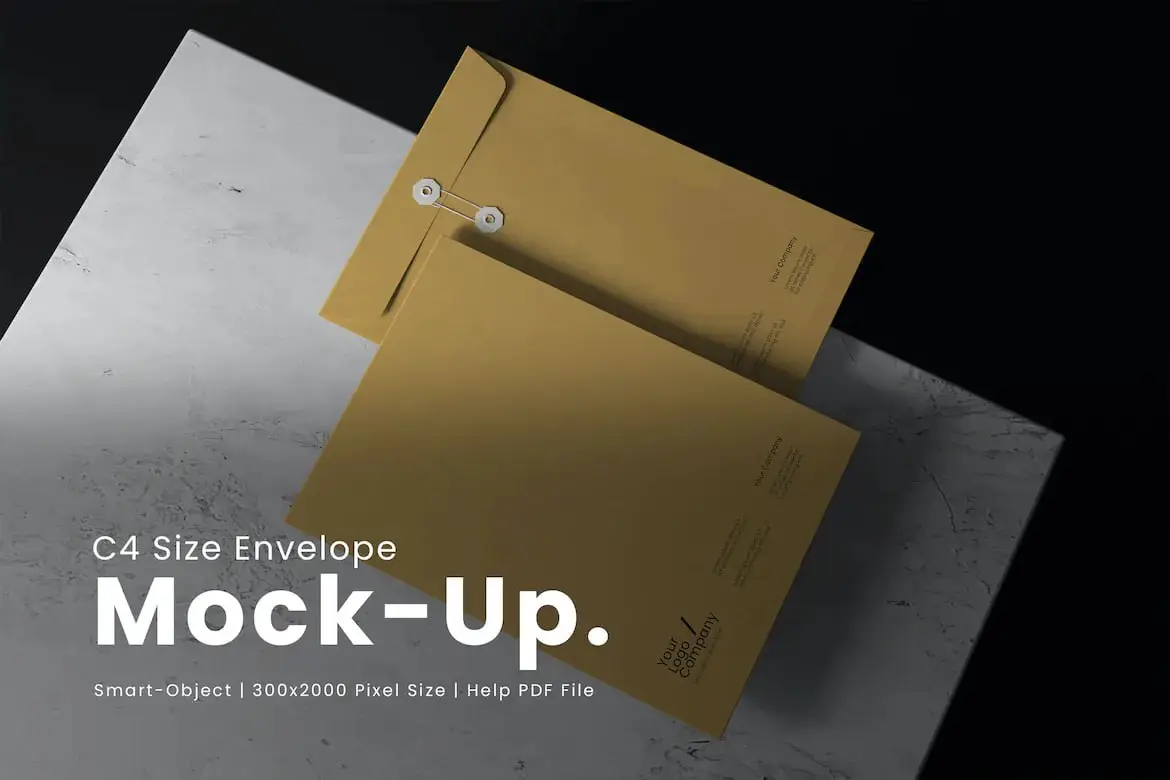 C4 Size Envelope Mockup