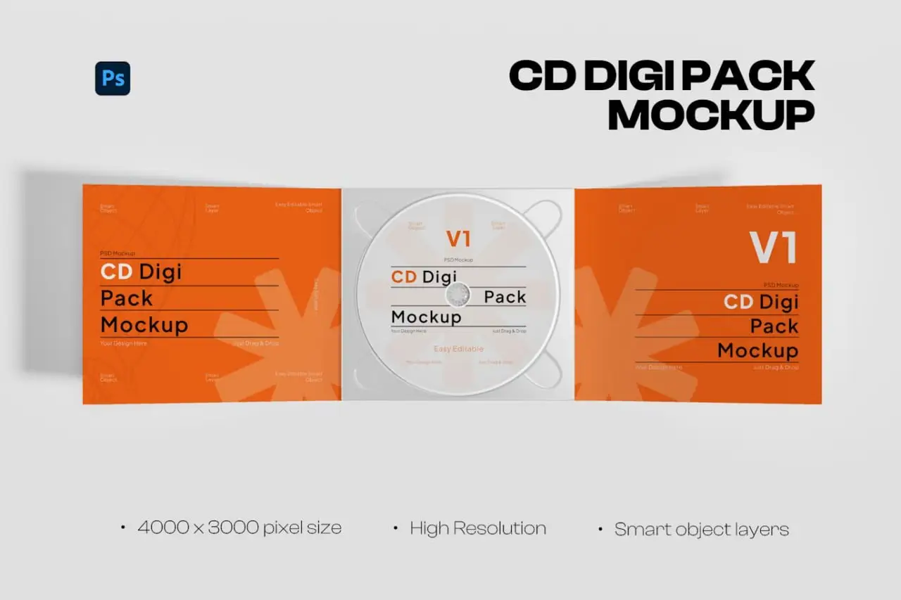 Cd Digi Pack Mockup