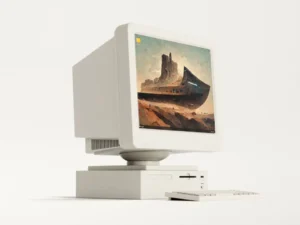 crt computer monitor mockup