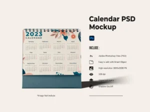calendar psd mockup