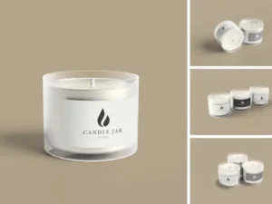 candle jar mockup