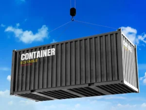 cargo container mockup
