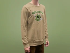 casual crewneck apparel mockup