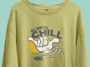 casual long sleeve sweatshirt mockup