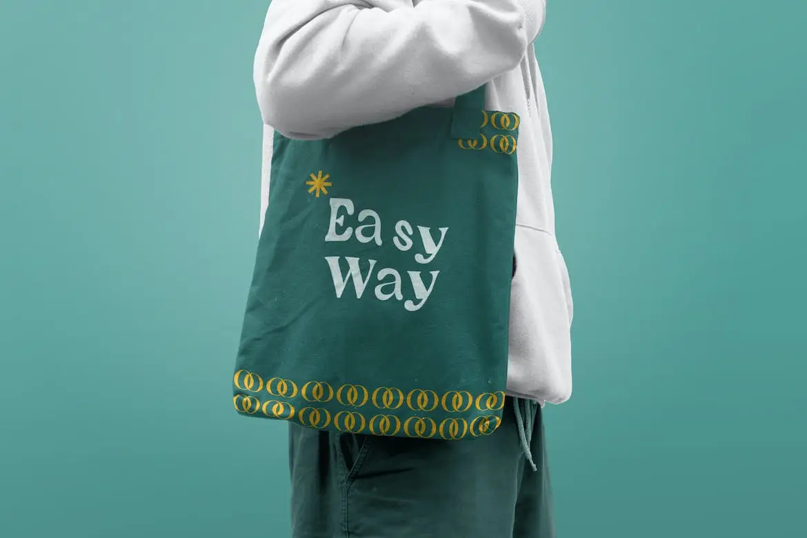 Casual Tote Bag Apparel Mockup