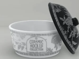 ceramic pot packaging mockup