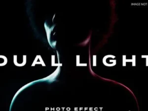 cinematic dual light photo effect