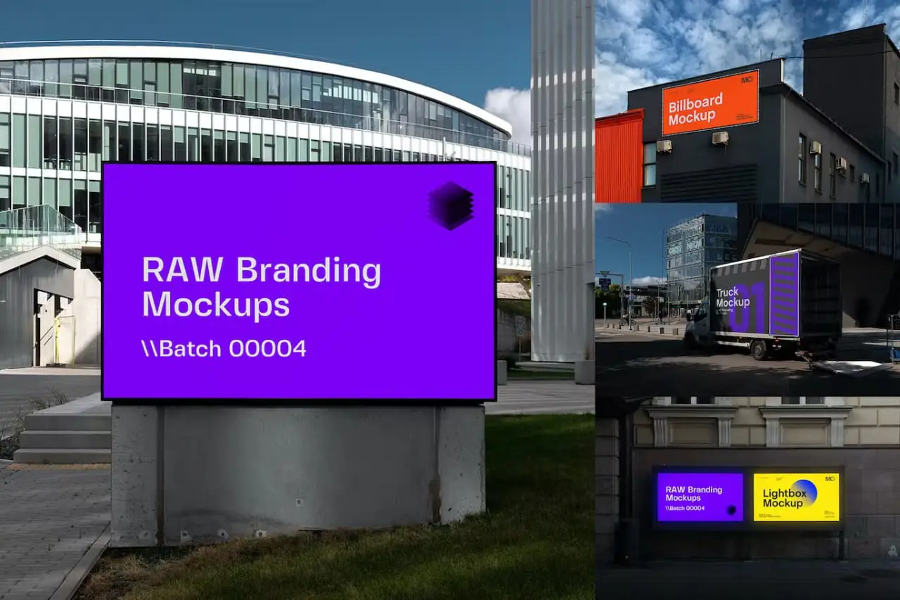City Branding Billboard Mockups Raw Series 1