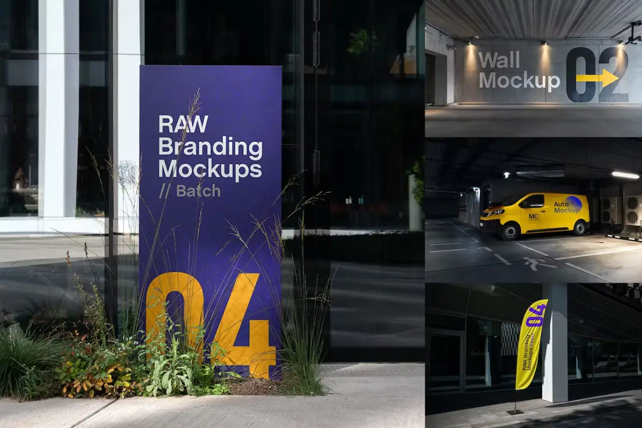 City Branding Billboard Mockups Raw Series