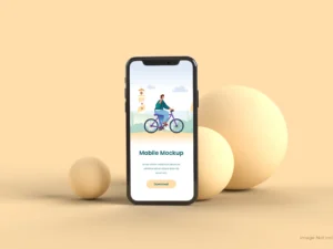 clean and minimalist mobile phone mockup