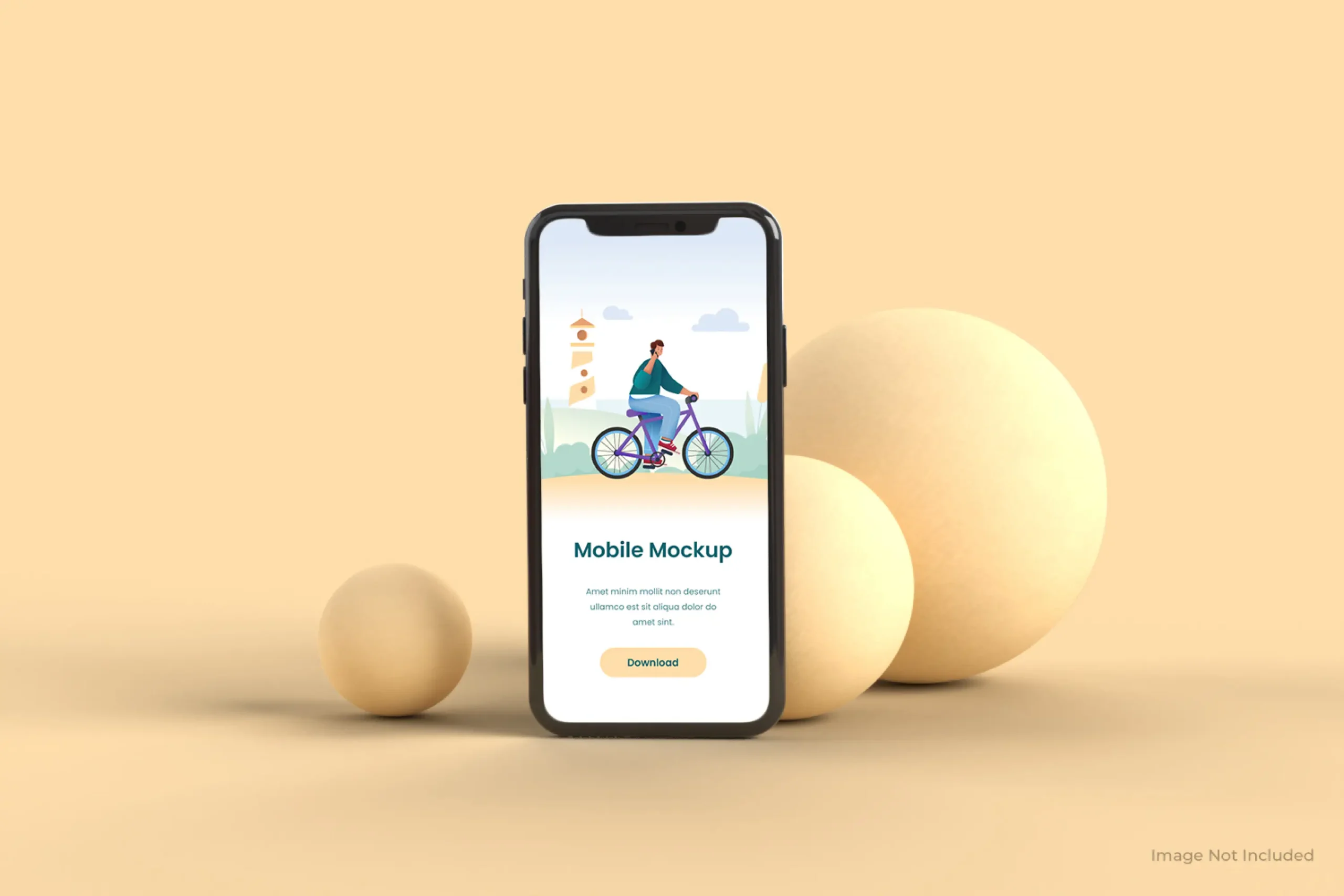 Clean And Minimalist Mobile Phone Mockup
