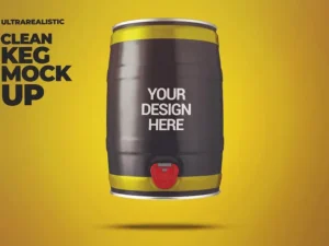 clean beer keg mockup