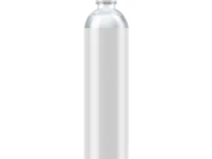 clear pet bottle with water mockup