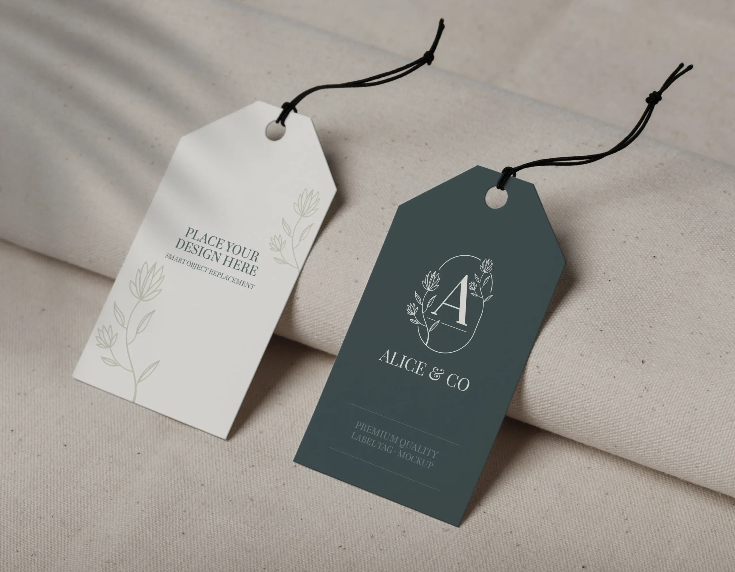 Close Up On Label Tag Mockup