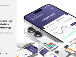 close up phone mockup