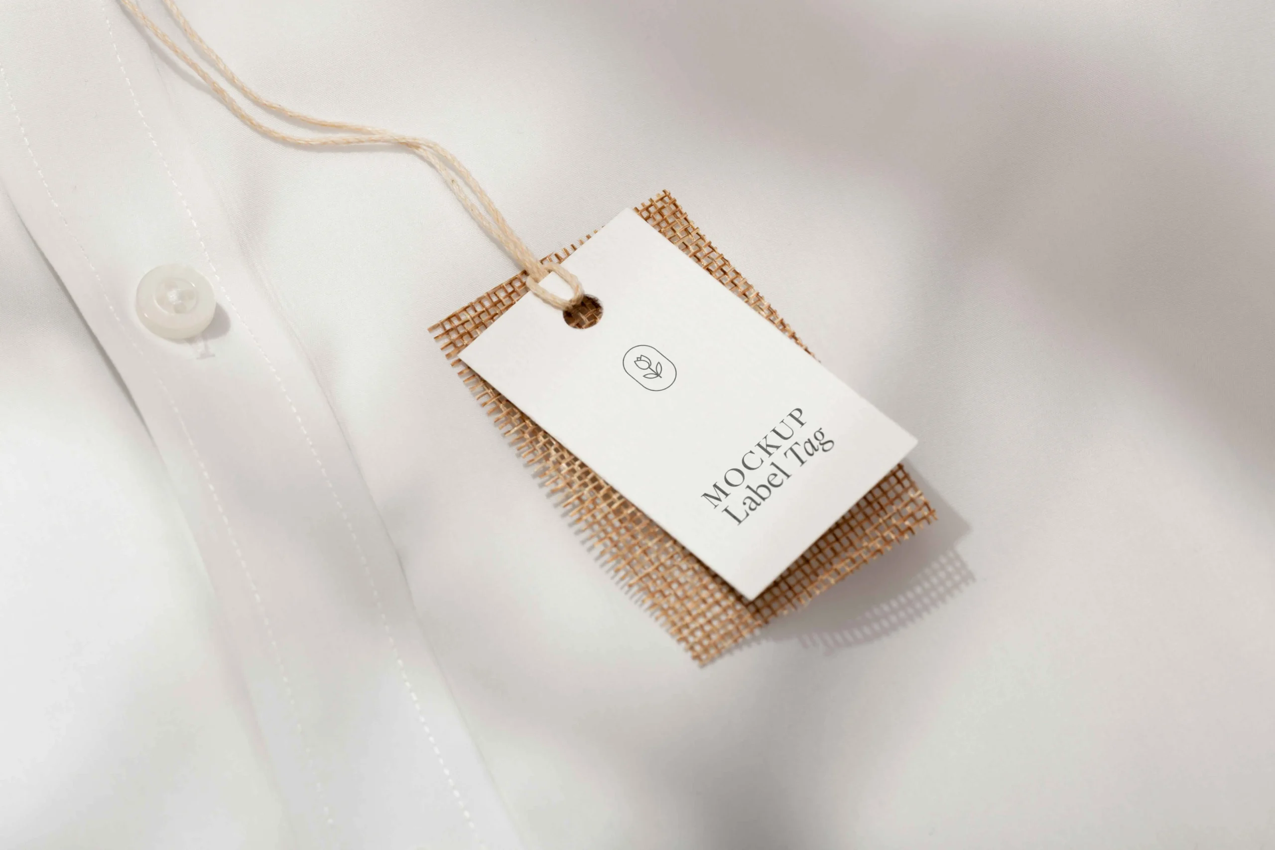 Clothing Label Mock-Up With Textile Fabric 2