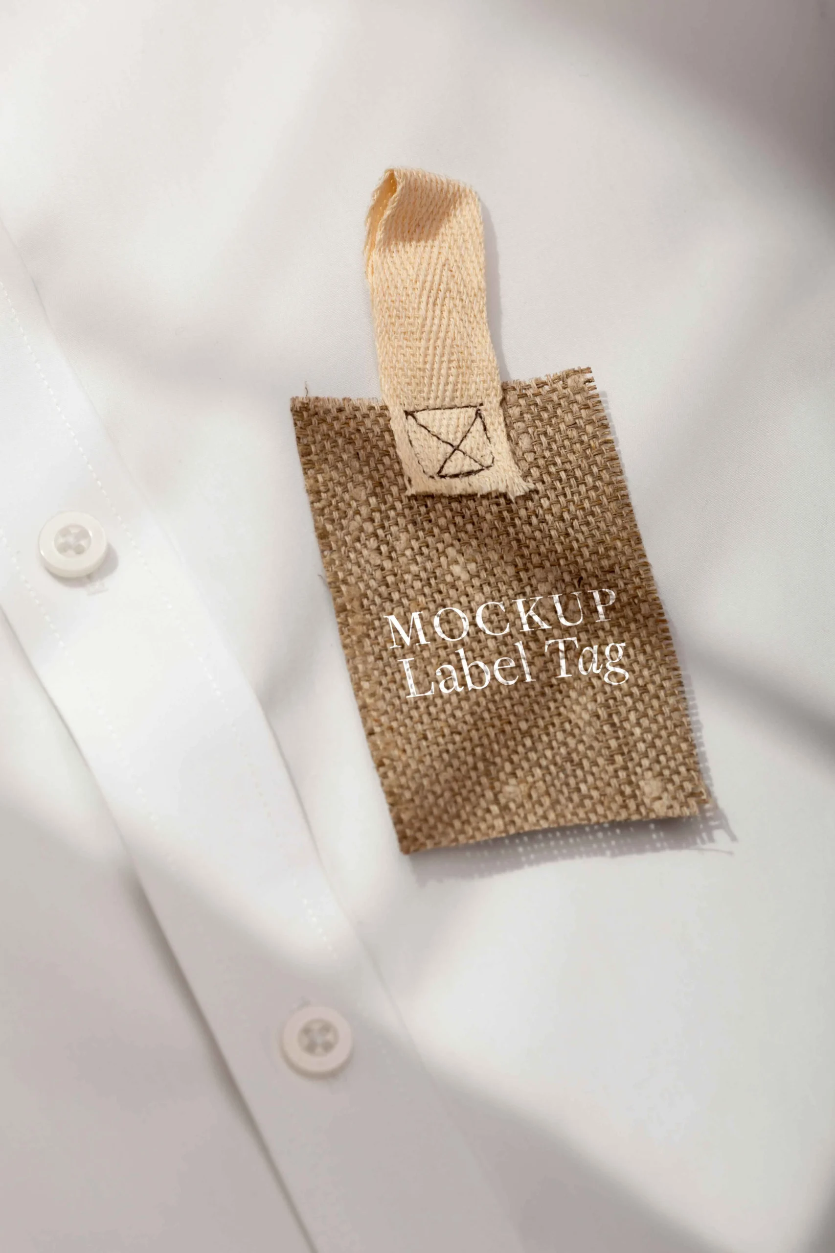 Clothing Label Mock-Up With Textile Fabric 3