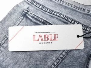 clothing label tag mockup