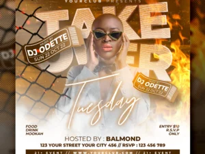 club dj party take over flyer social media post and flyer template