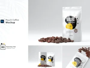 coffee pouch packaging mockup