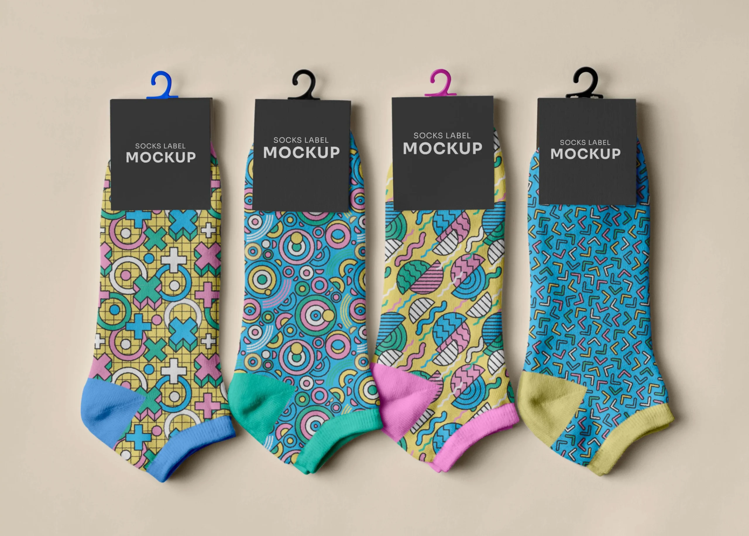 Color Socks Design Mockup 2