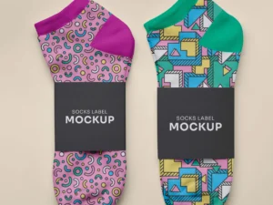 color socks design mockup 3