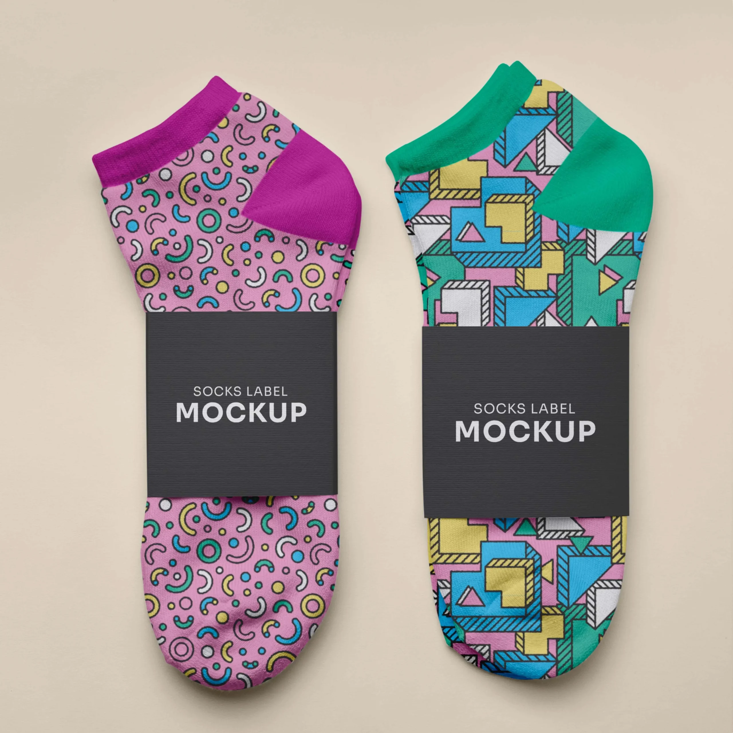 Color Socks Design Mockup 3