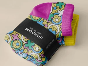 color socks design mockup 4