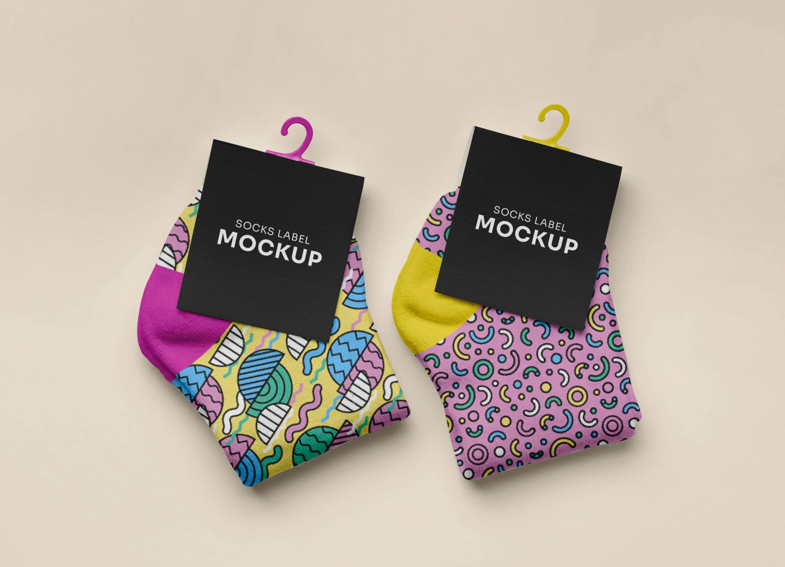 Color Socks Design Mockup 6