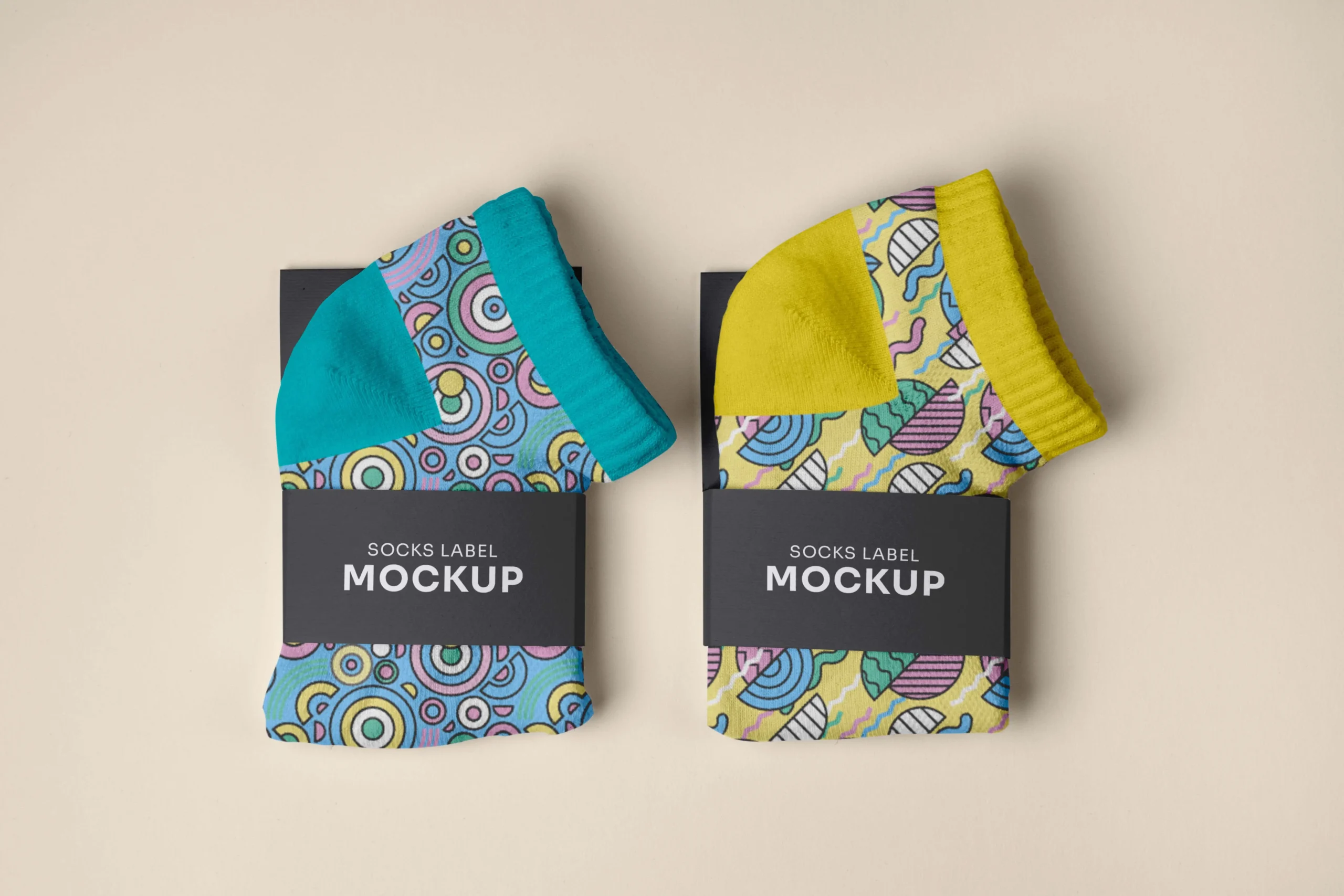 Color Socks Design Mockup 7