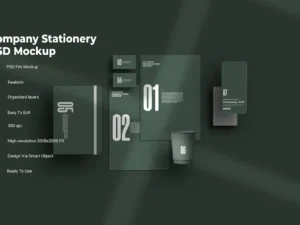 company stationery psd mockup