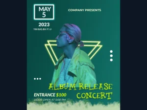 concert poster flyer design template