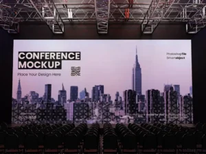 conference hall screen mockup