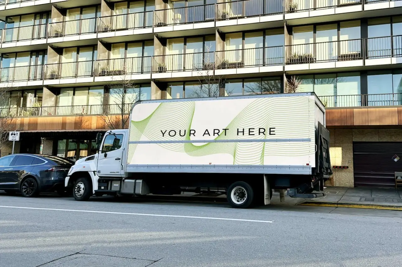 Container Truck Mockup