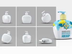 cosmetic bottle dispenser mock up v