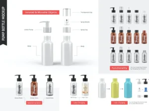 cosmetic bottle mockup scene generator