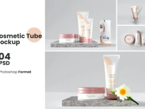 cosmetic tube mockup