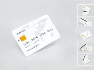 credit card mockup set