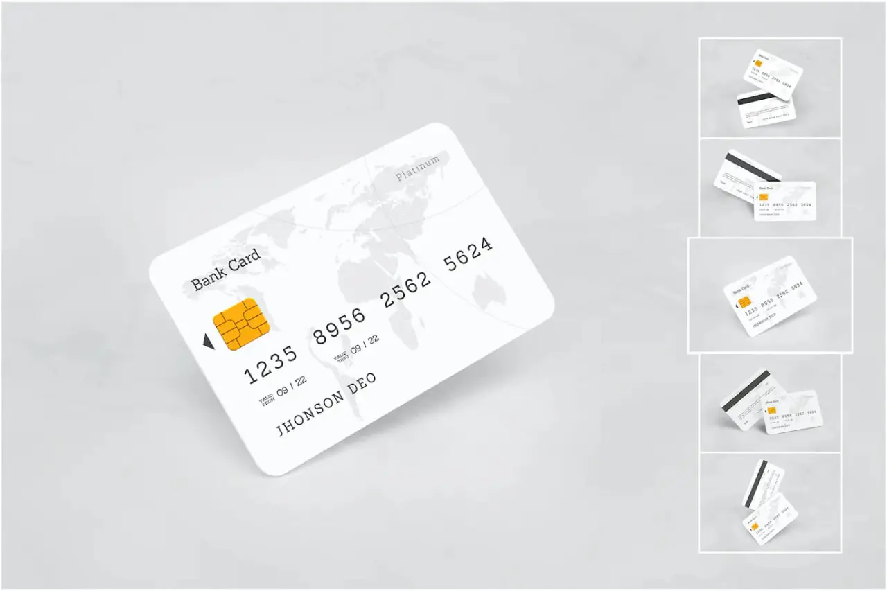 Credit Card Mockup Set