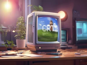 crt retro monitor mockup