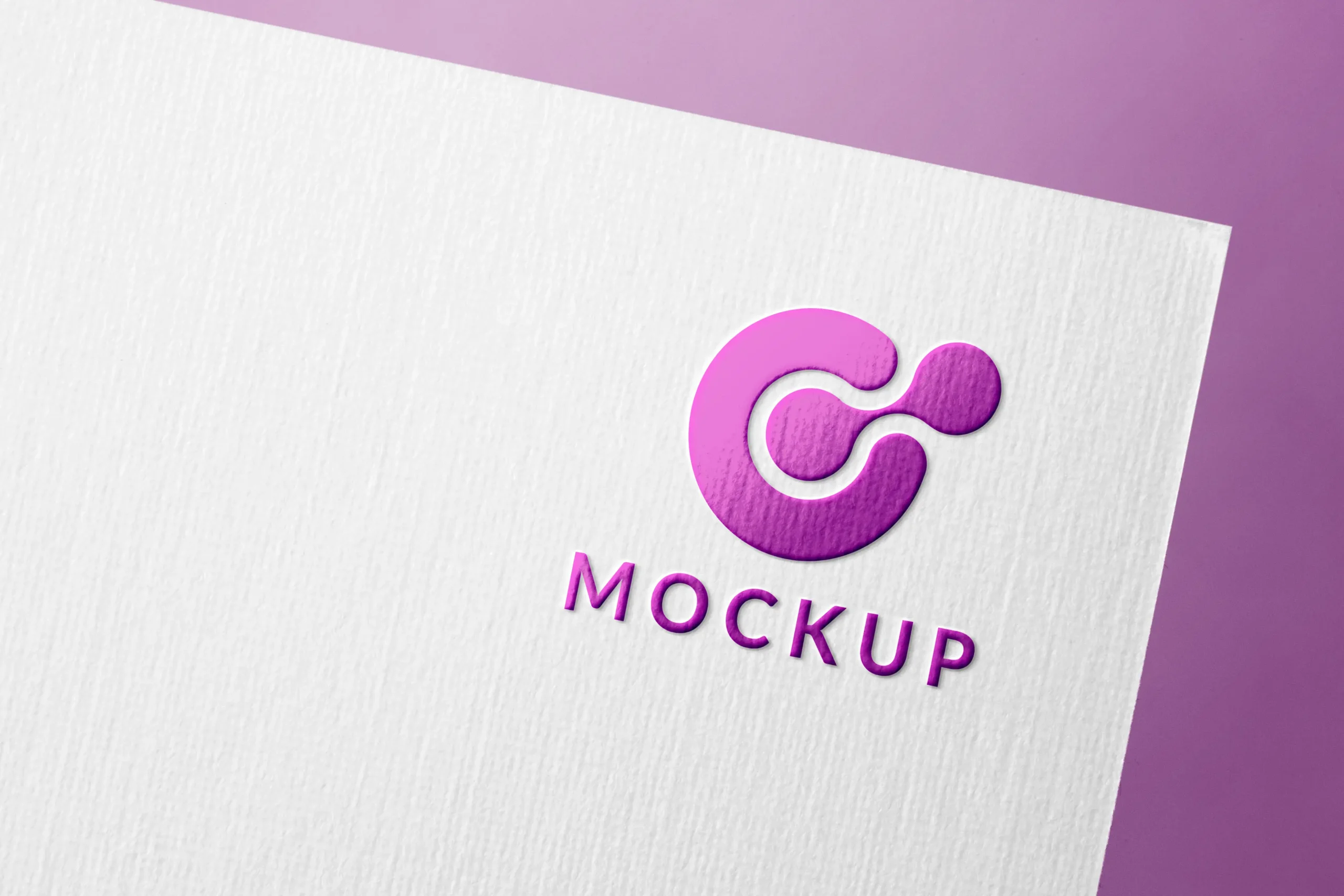 Cut Out Logo Mock Up On Paper