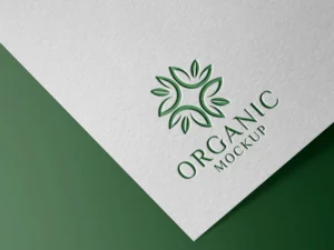cut out logo mock up paper