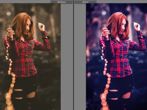 cyberpunk color grade photoshop action