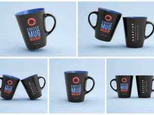 dark coffee mug mockup set