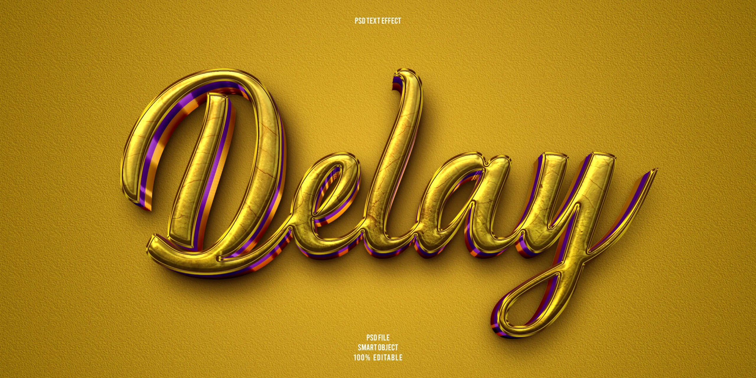 Delay 3D Editable Text Effect