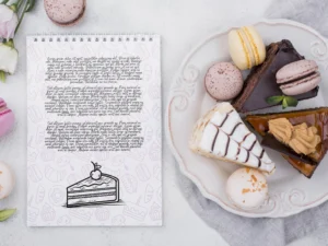 delicious dessert concept mock up