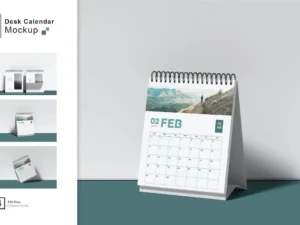 desk calendar mockup